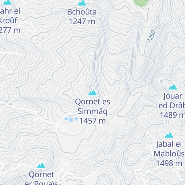 Map of Qornet es Simmâq
