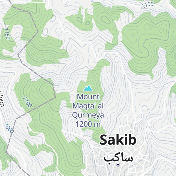 Map of Mount Maqta' al Qurmeya
