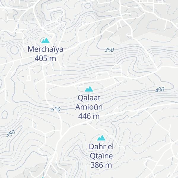 Map of Qalaat Amioûn