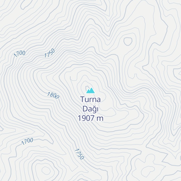 Map of Turna Dağı