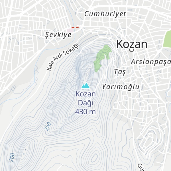 Map of Kozan Dağı