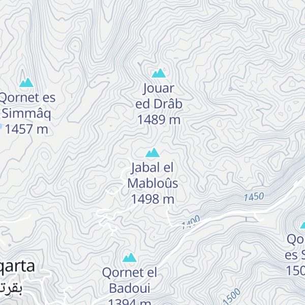 Map of Jabal el Mabloûs