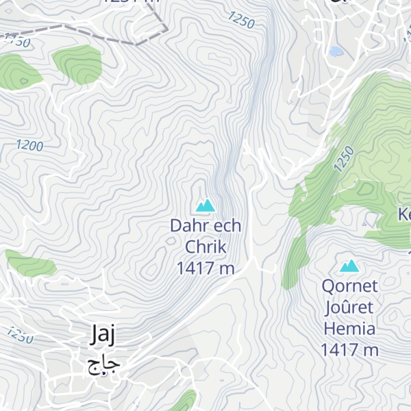 Map of Dahr ech Chrik