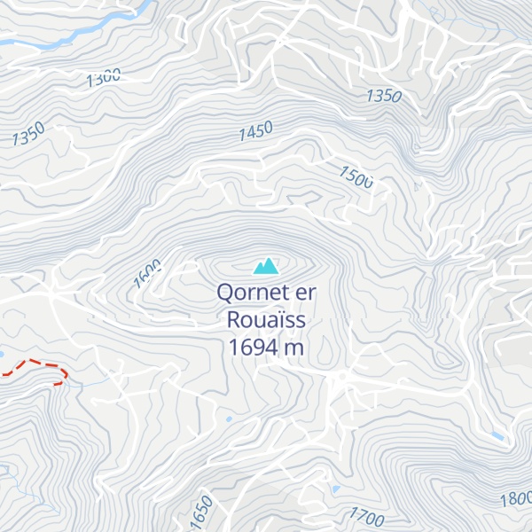 Map of Qornet er Rouaïss