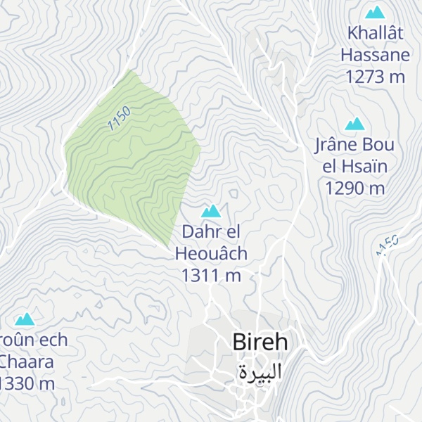 Map of Dahr el Heouâch