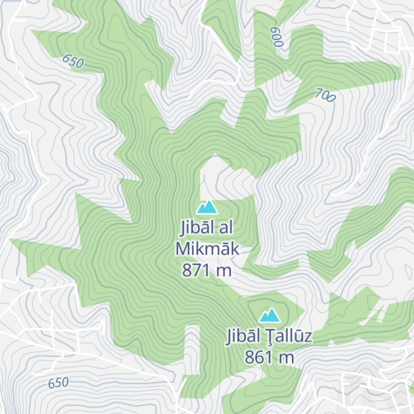 Map of Jibāl al Mikmāk