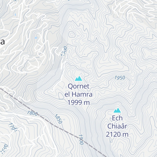Map of Qornet el Hamra