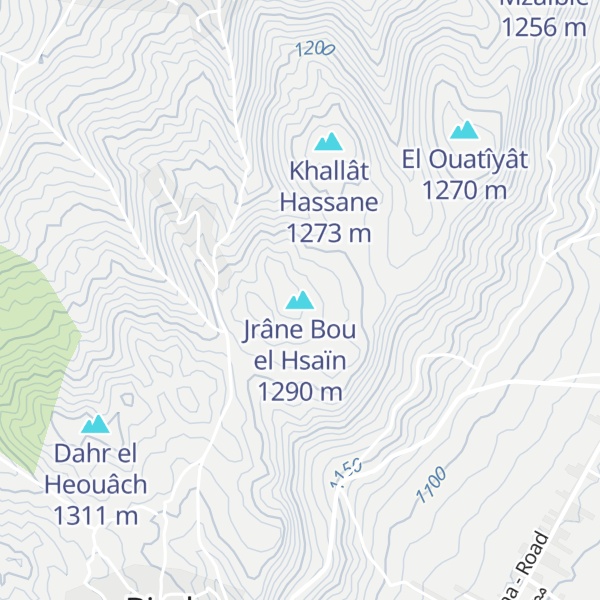 Map of Jrâne Bou el Hsaïn