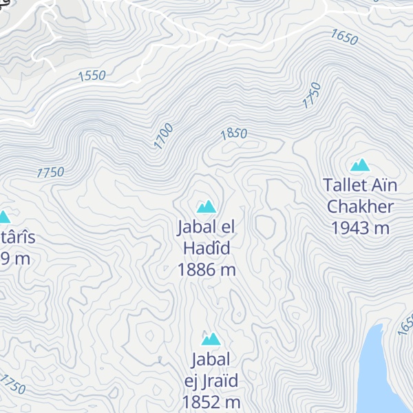 Map of Jabal el Hadîd