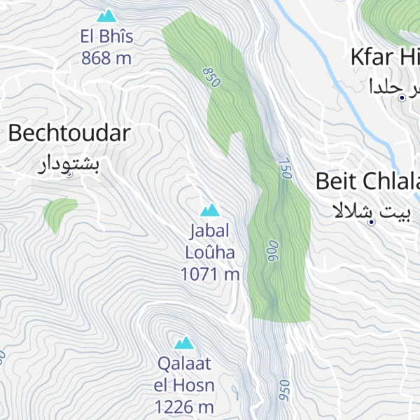 Map of Jabal Loûha