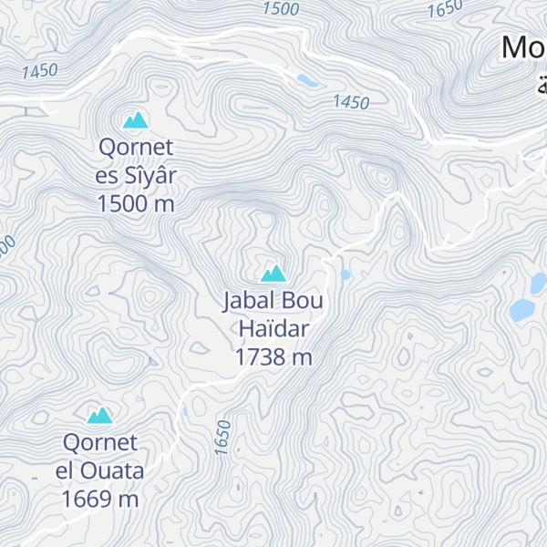 Map of Jabal Bou Haïdar