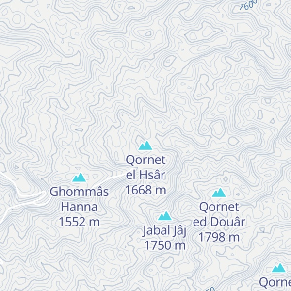 Map of Qornet el Hsâr