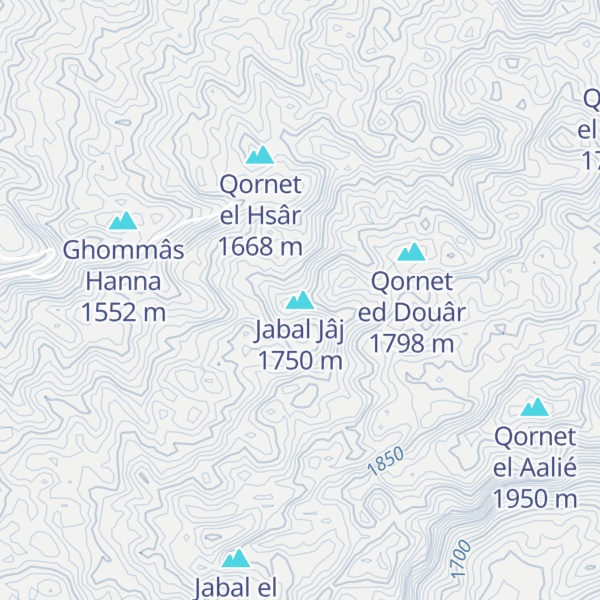 Map of Jabal Jâj