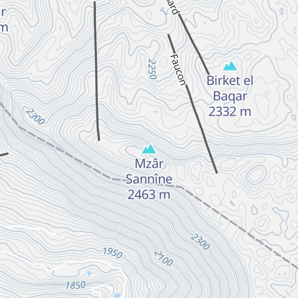 Map of Mzâr Sannîne
