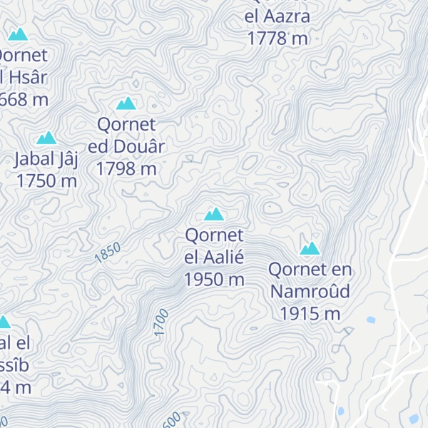 Map of Qornet el Aalié