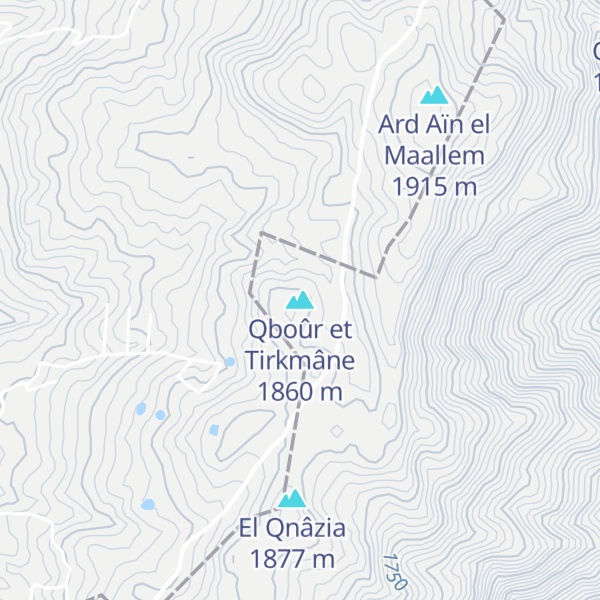 Map of Qboûr et Tirkmâne