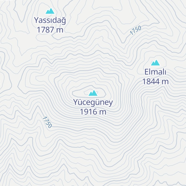 Map of Yücegüney