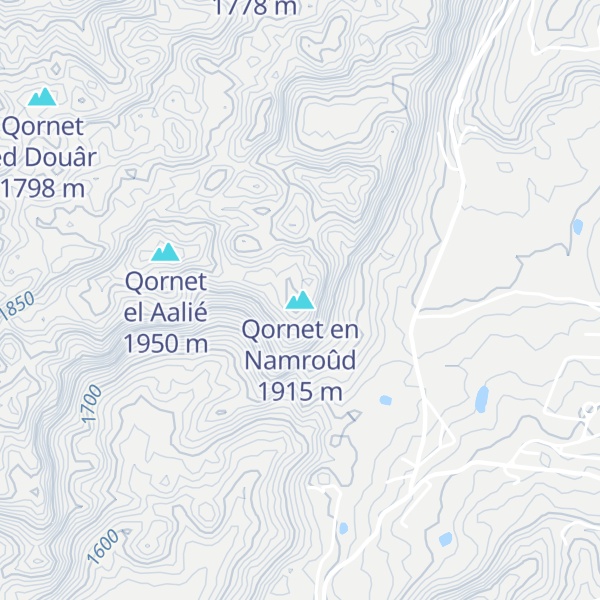 Map of Qornet en Namroûd