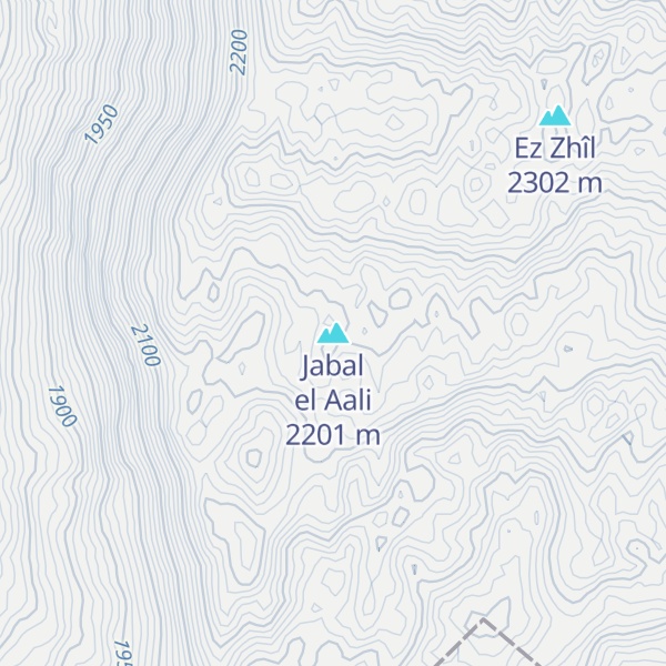 Map of Jabal el Aali