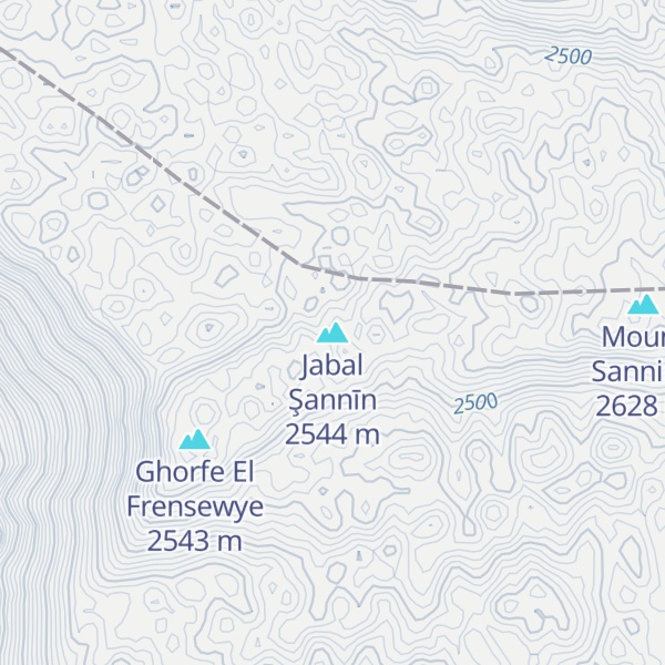 Map of Jabal Şannīn