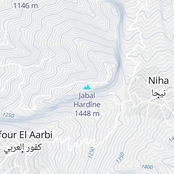 Map of Jabal Hardîne