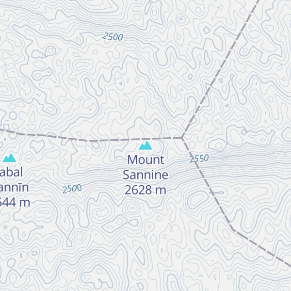 Map of Mount Sannine