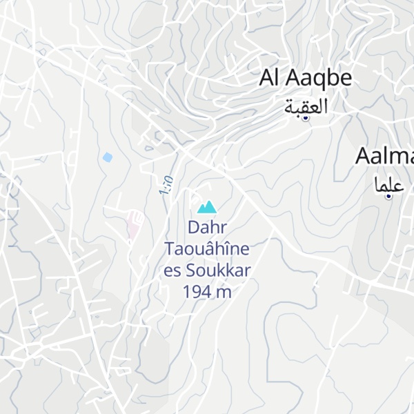 Map of Dahr Taouâhîne es Soukkar