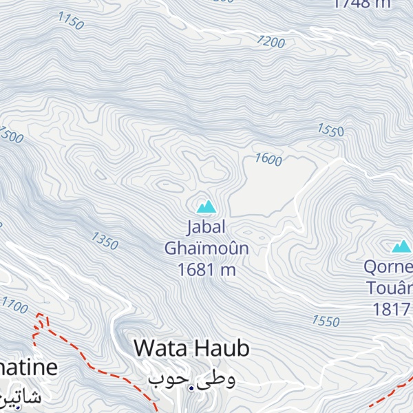 Map of Jabal Ghaïmoûn