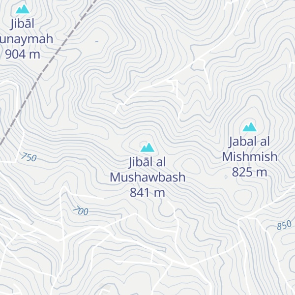 Map of Jibāl al Mushawbash