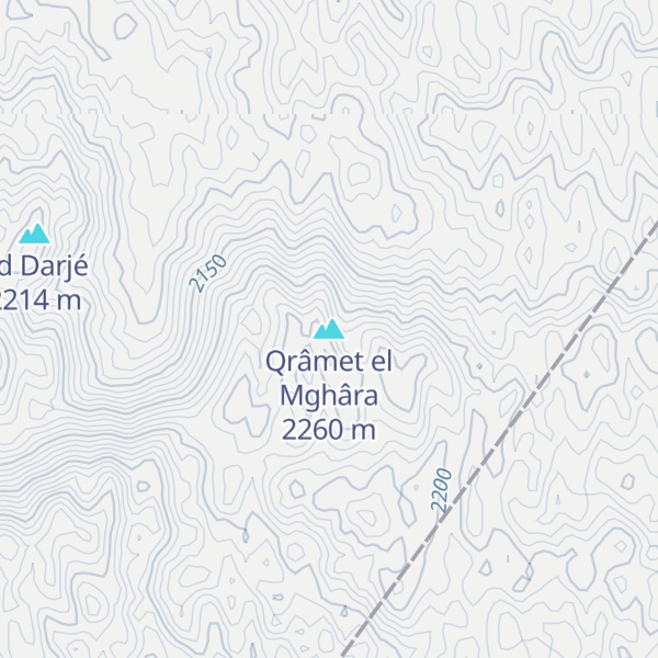 Map of Qrâmet el Mghâra