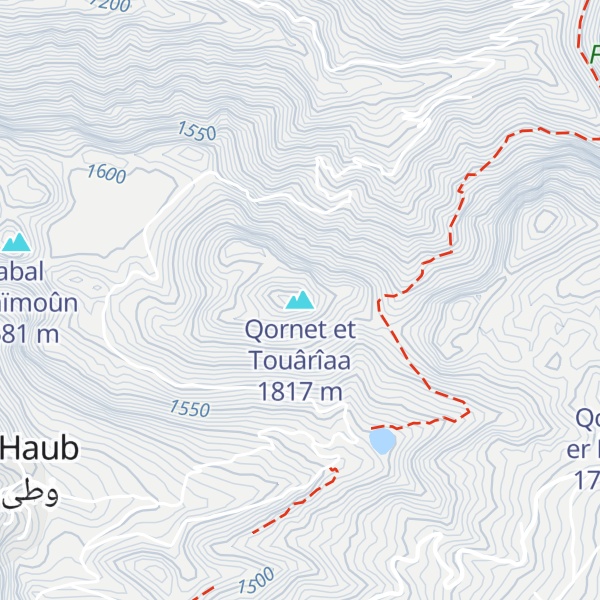Map of Qornet et Touârîaa