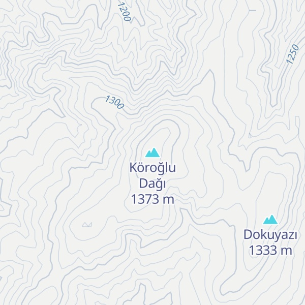 Map of Köroğlu Dağı