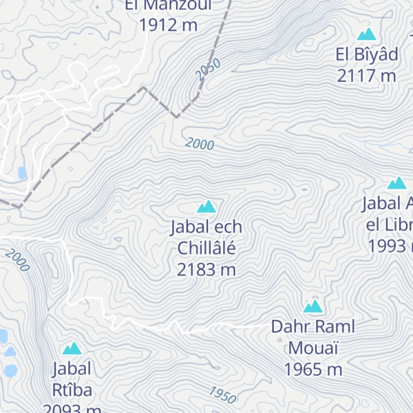 Map of Jabal ech Chillâlé