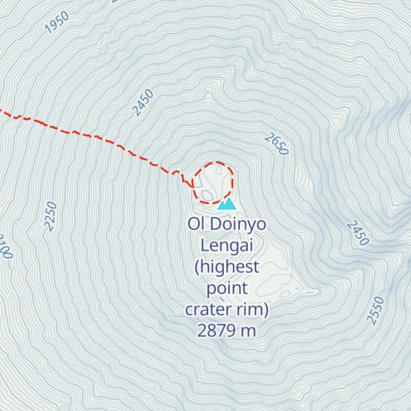 Map of Ol Doinyo Lengai