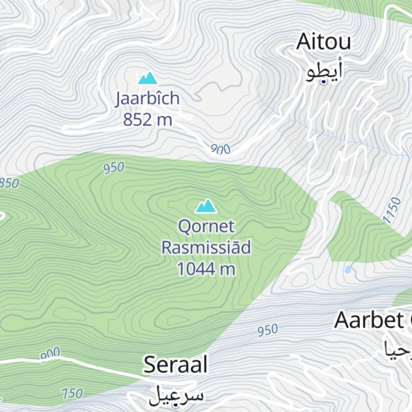 Map of Qornet Rasmissiād