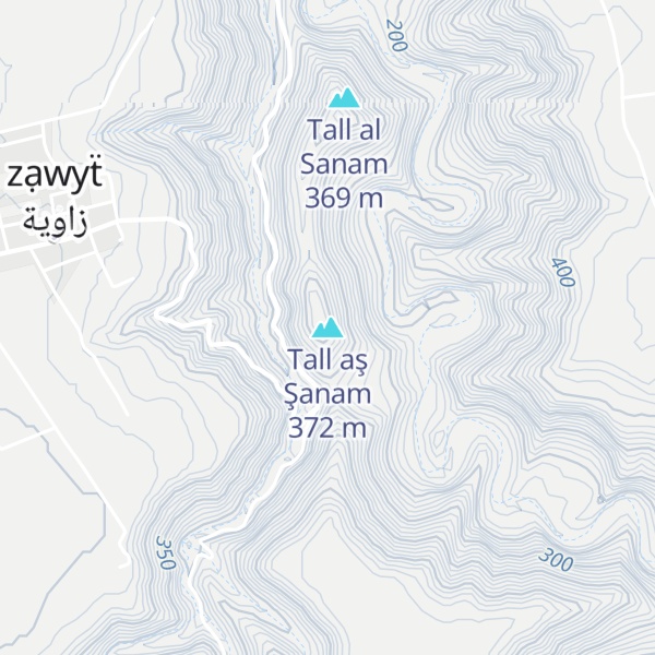 Map of Tall aş Şanam