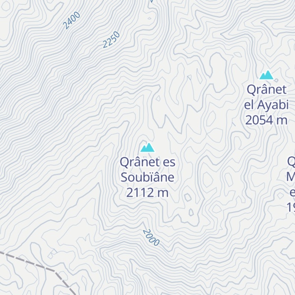 Map of Qrânet es Soubïâne