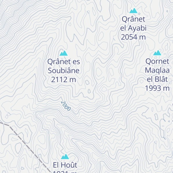 Map of Qornet el Atât