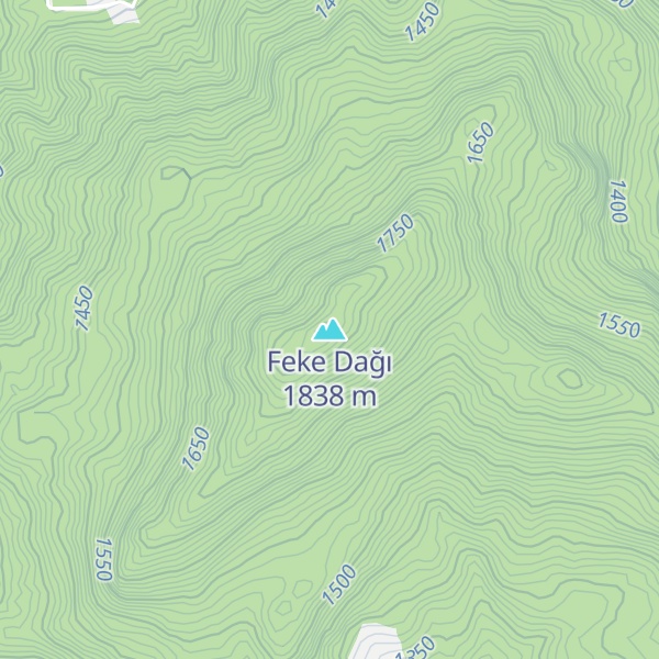 Map of Feke Dağı
