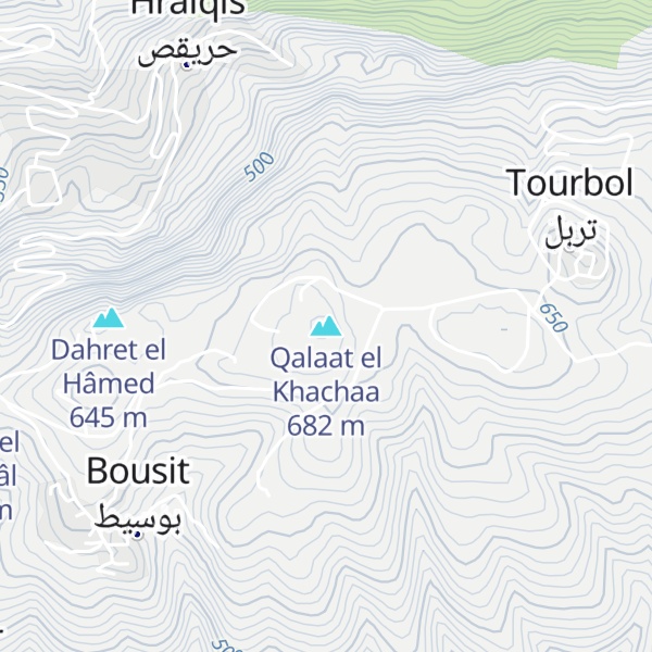 Map of Qalaat el Khachaa