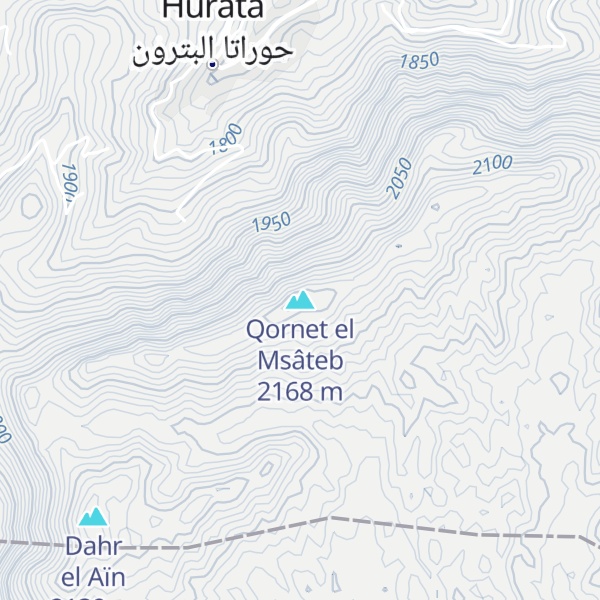Map of Qornet el Msâteb