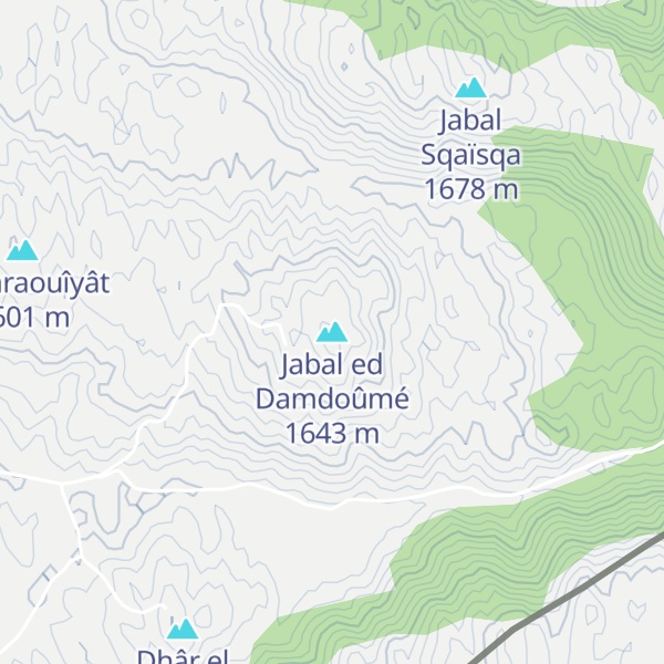 Map of Jabal ed Damdoûmé