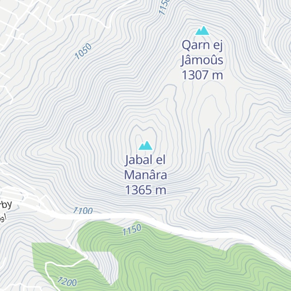 Map of Jabal el Manâra