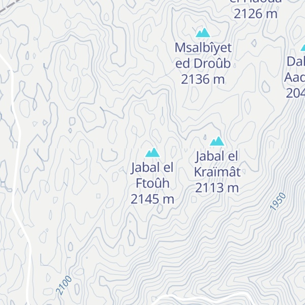 Map of Jabal el Ftoûh