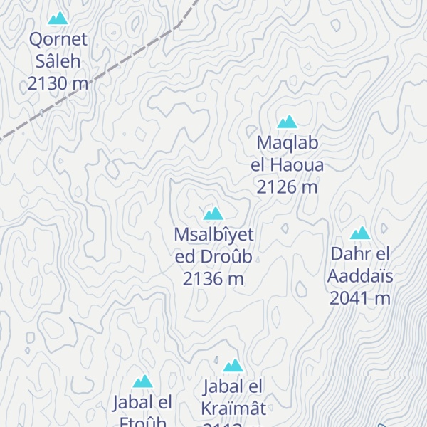 Map of Msalbîyet ed Droûb