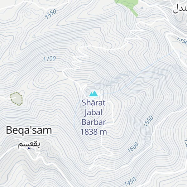 Map of Shārat Jabal Barbar