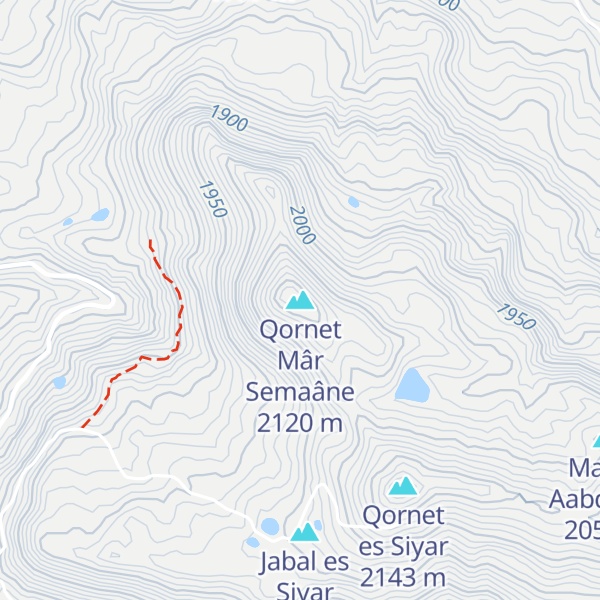 Map of Qornet Mâr Semaâne