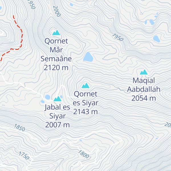 Map of Qornet es Siyar