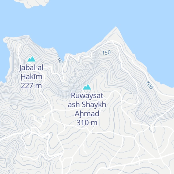 Map of Ruwaysat ash Shaykh Aḩmad