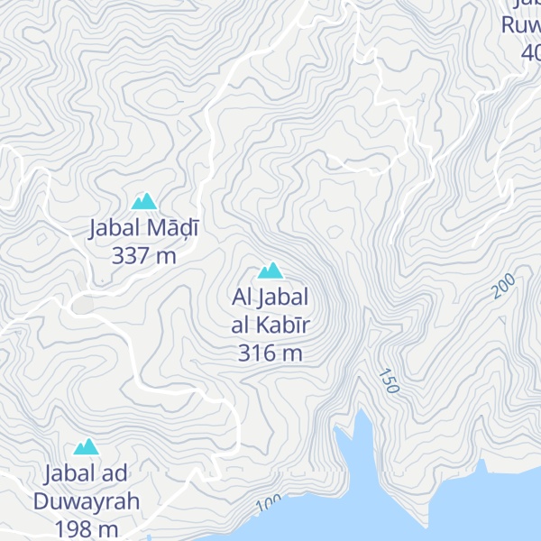 Map of Al Jabal al Kabīr
